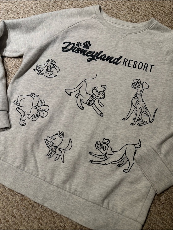 Disney Tops - Women’s Disneyland Cartoon Dogs Pullover Sweatshirt